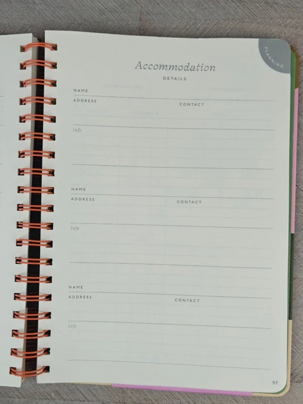 NEW Papier Travel Journal Hardcover Spiral Bound 7.1